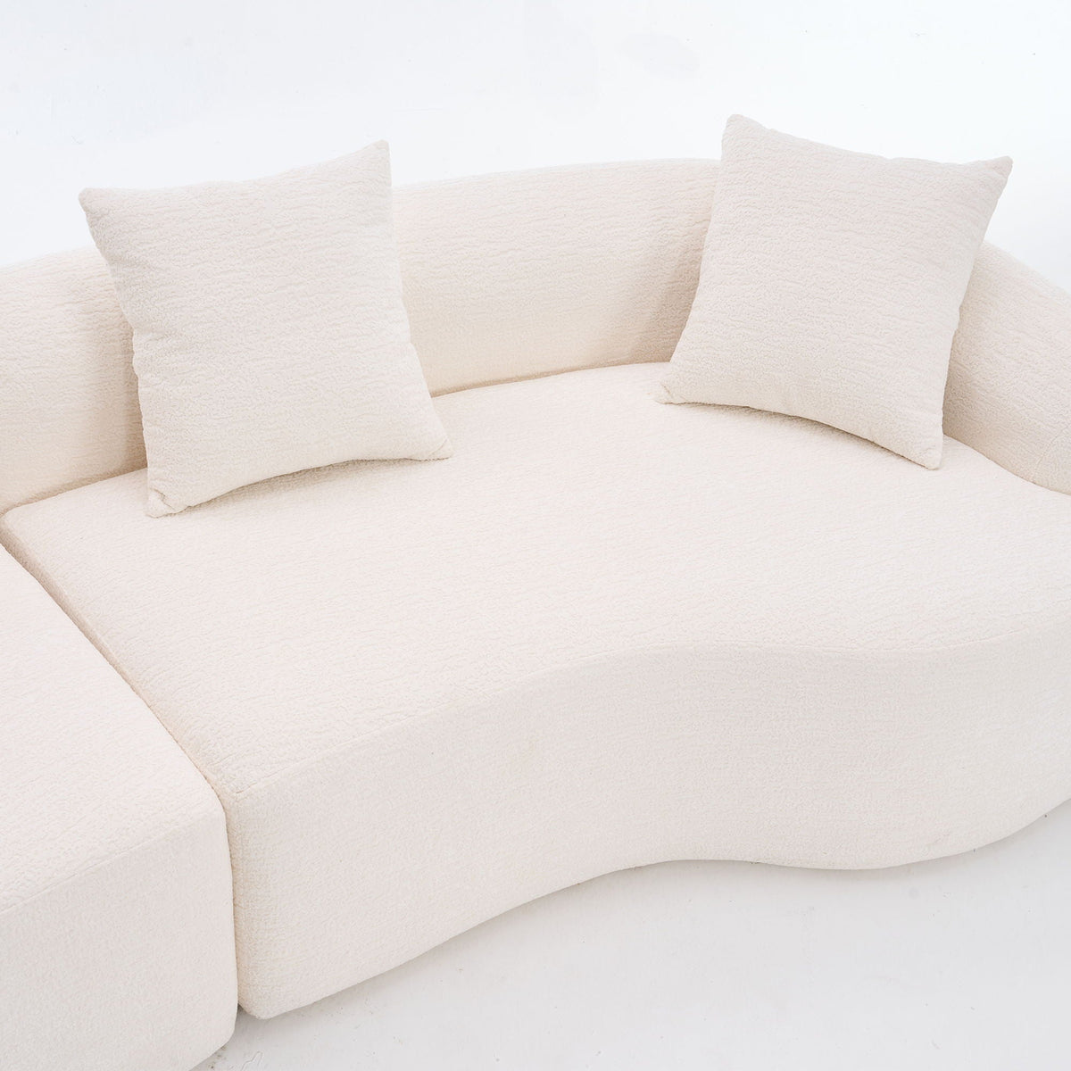 4 Seater Sofa With Fabric, Full Sponge, 4 Pillow, Sleeper Sectional