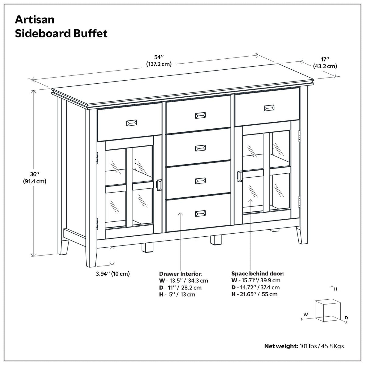 Handcrafted Sideboard Buffet