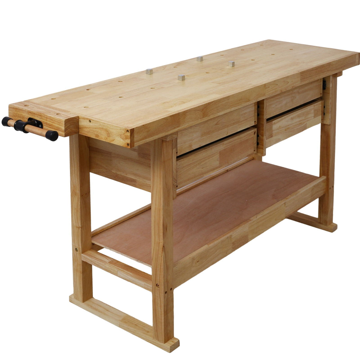 Workbench With 4 Drawers Wooden Workbench For Garage Workshop