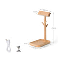 Black Walnut Solid Wood LED Table Lamp Key Holder