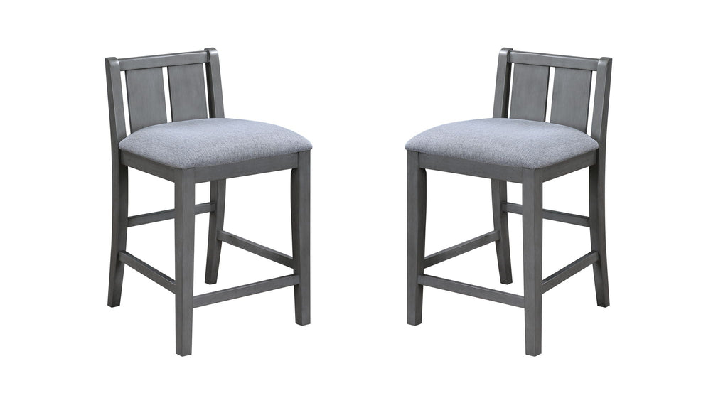3 Piece Counter Height Dining Table With Shelves And 2 Chairs