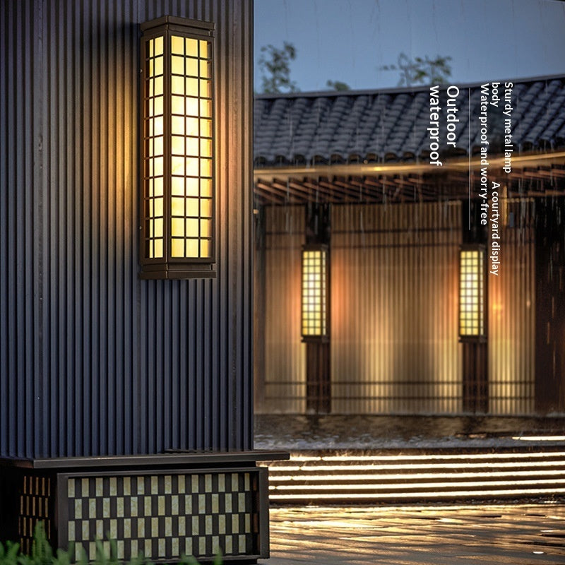 Cloud Stone Outdoor Light-Luxury New Chinese Zen-Style Waterproof Patio Lamp For Home
