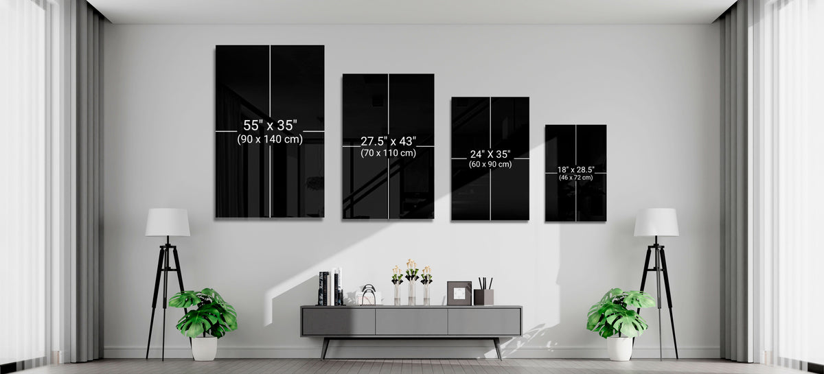Ying Yang Glass Wall Art || Designer Collection