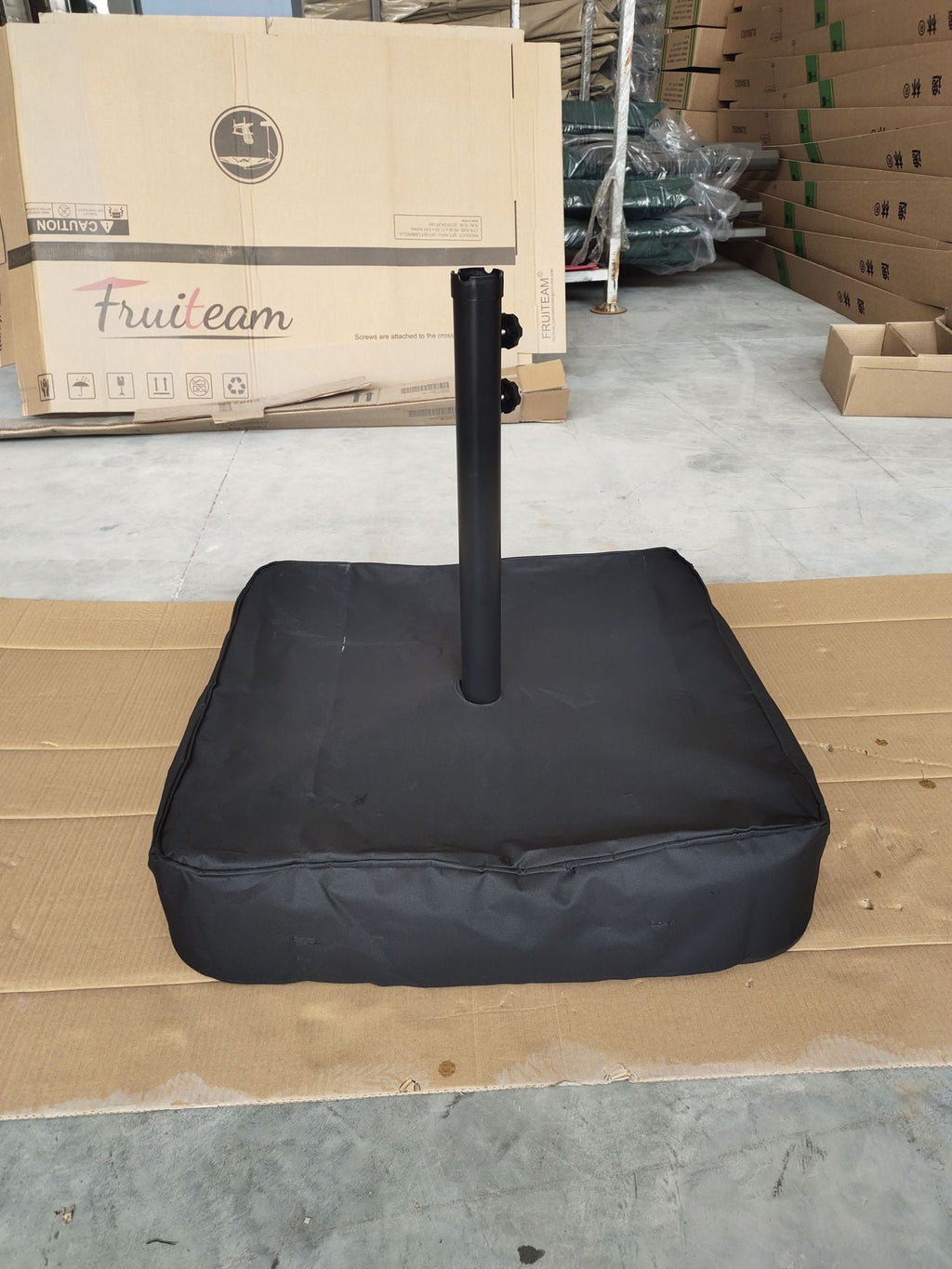 15x9ft Large Double-Sided Rectangular Outdoor Twin Patio Market Umbrella with light, base