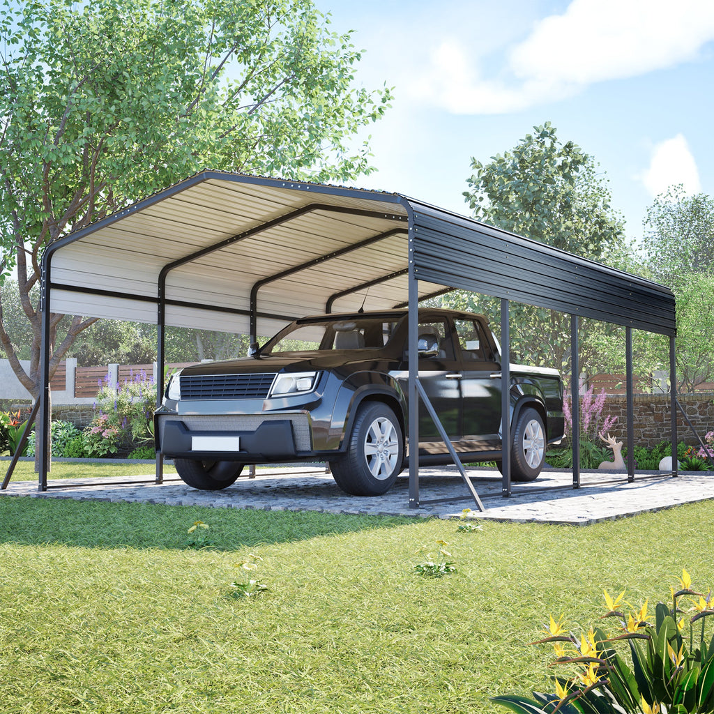 13x20 FT Metal Carport with Upgraded Frame