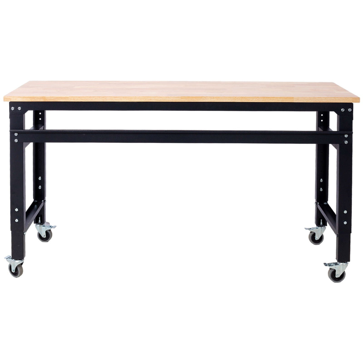 Wide Rolling Workbench For Garage, Adjustable Height
