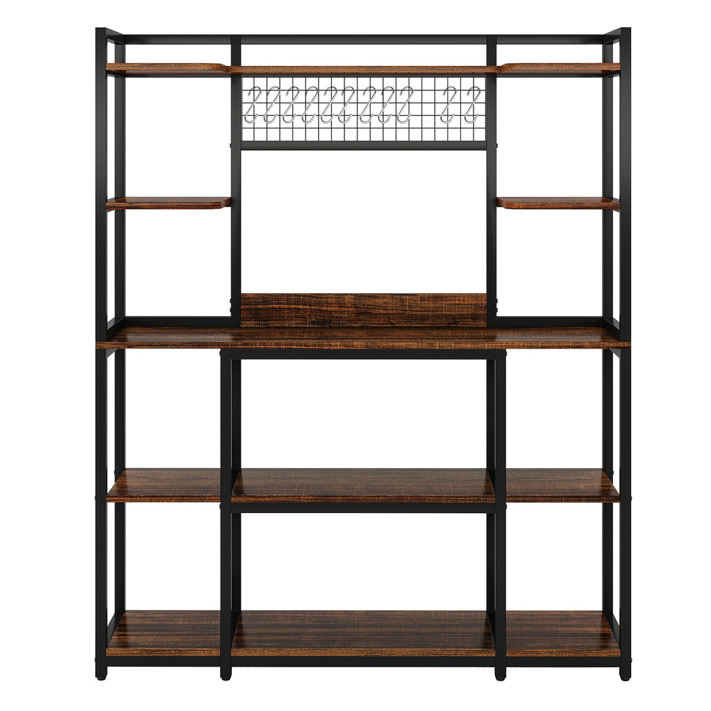 Baker's Rack With Hutch, 5 Tier Kitchen Storage Shelf