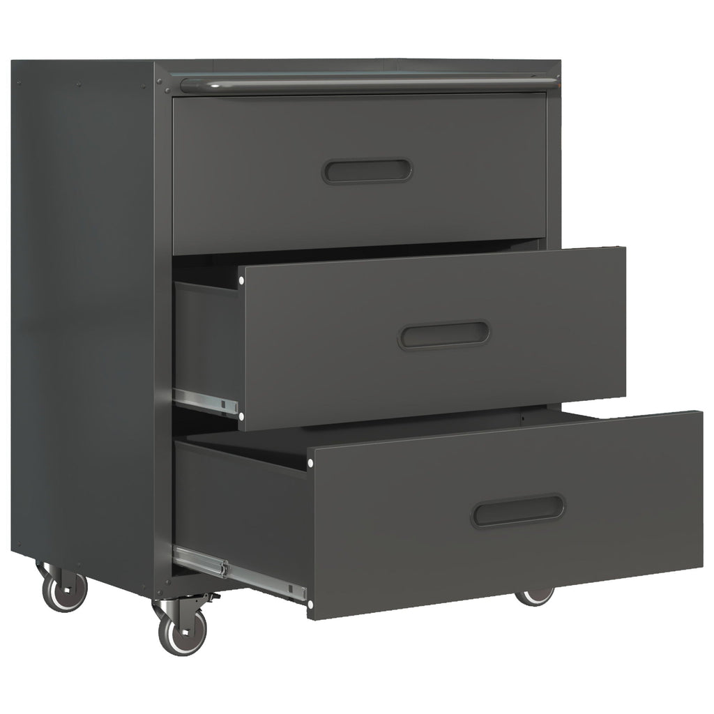Heavy Duty Metal Storage Cabinet With Wheels 3 Drawer Tool Cabinet