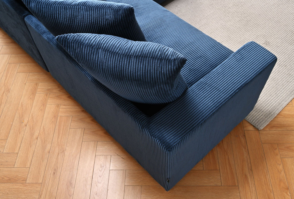 Oversized 2 Piece Sectional Couches, L Shaped Sofa With Chaise