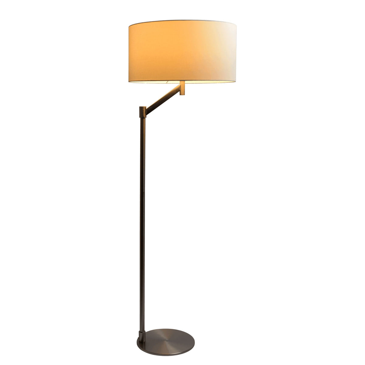 Floor Lamp With Rotary Switch Base Linen Shade