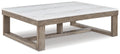 Rectangular Cocktail Table - Brown / Ivory