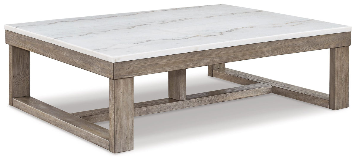 Rectangular Cocktail Table - Brown / Ivory
