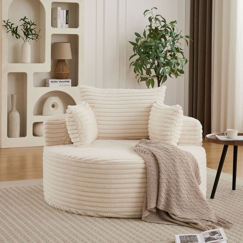 Modern Single Sofa With Backrest Pillow