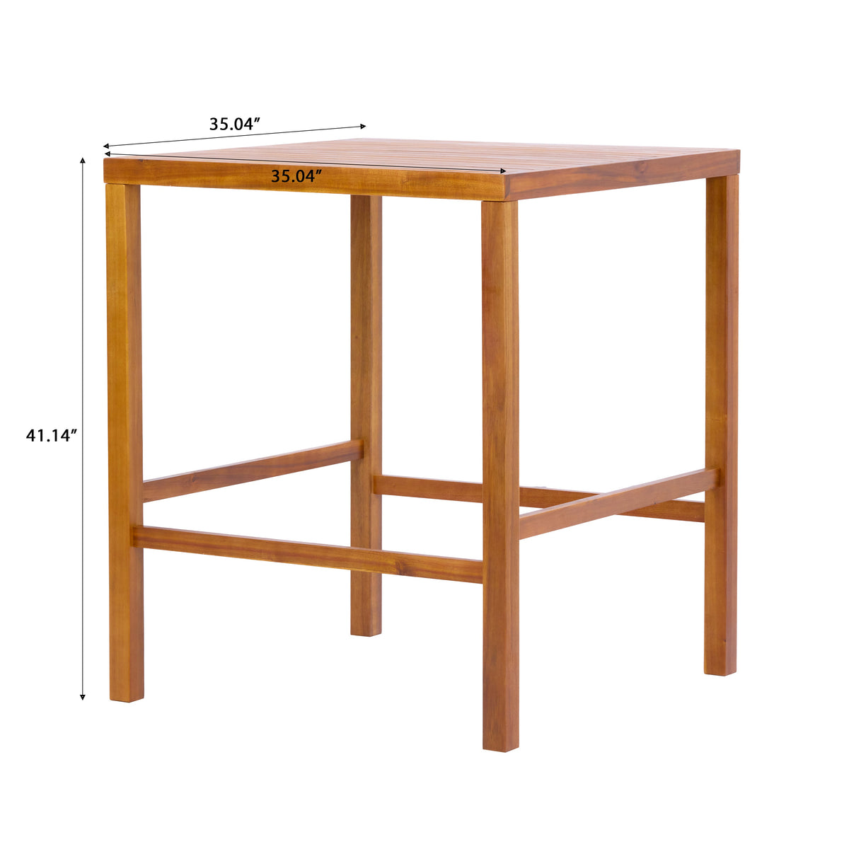 41.14-Inch Teak Acacia Solid Wood Outdoor Dining Table