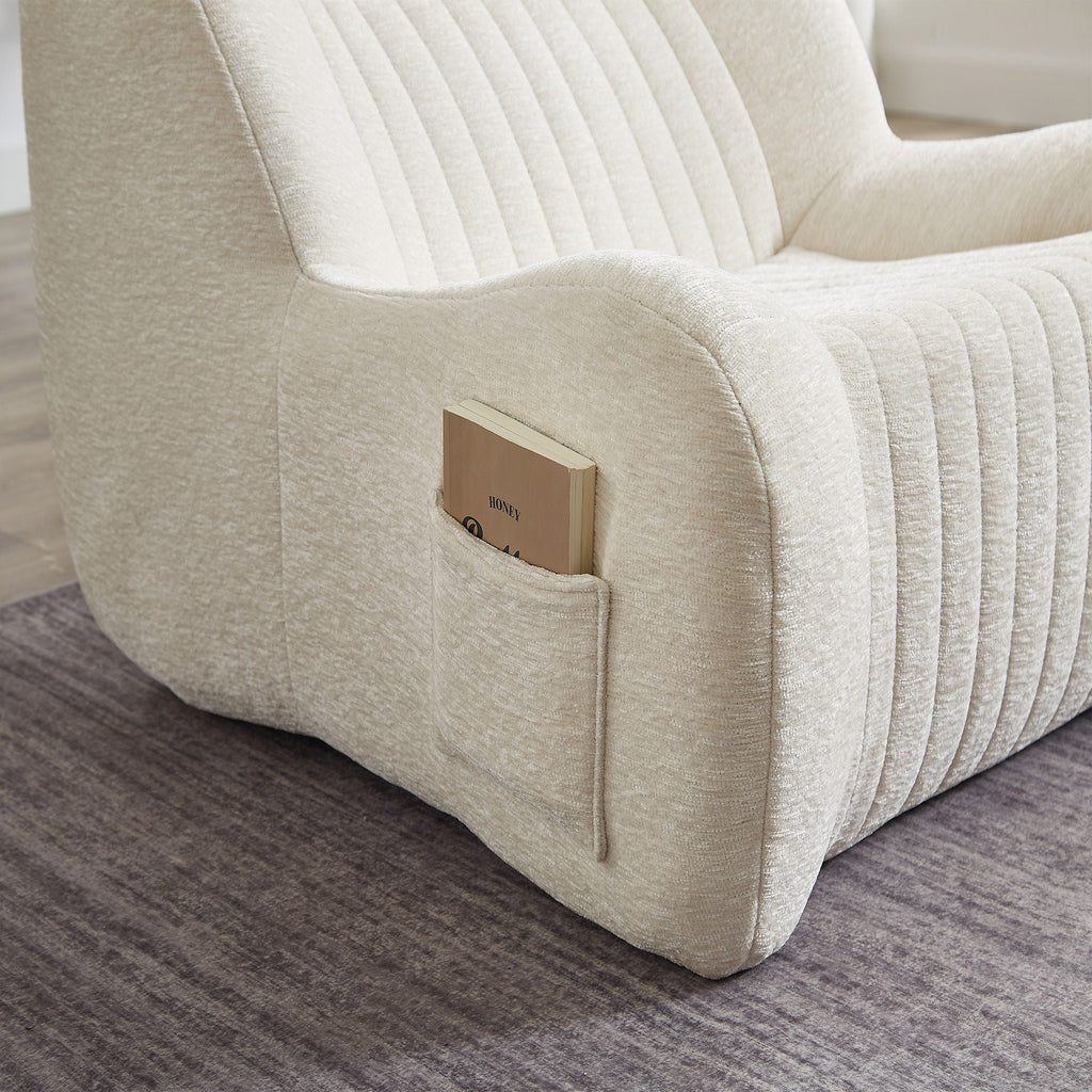 Bean Bag Chair For Adults, Memory Foam, Chenille Fabric