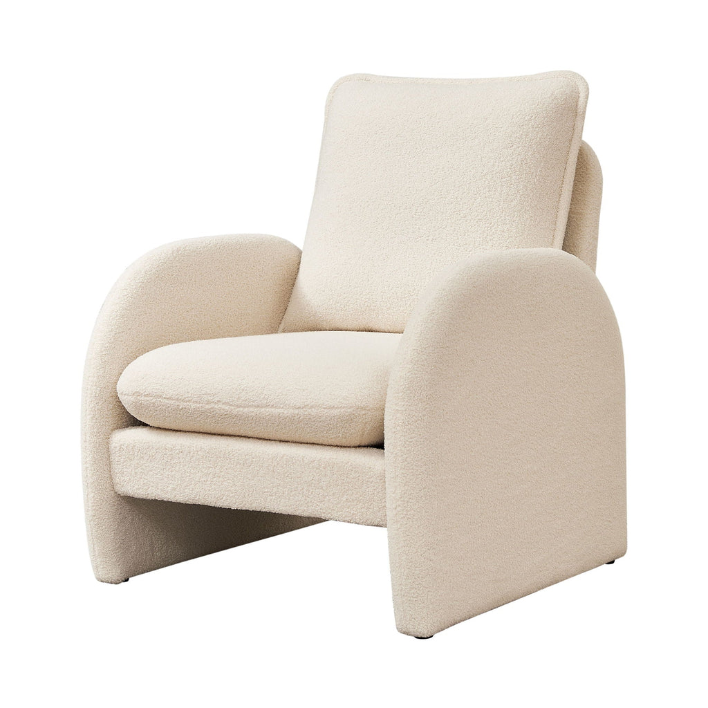 Modern Sherpa Upholstered Accent Chair