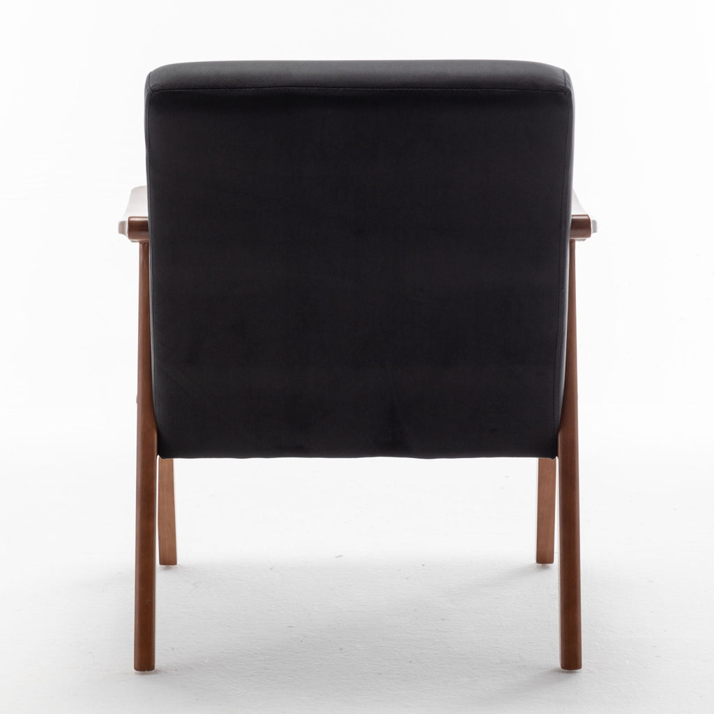 Mid Century Modern Accent Chair With Solid Wood Frame