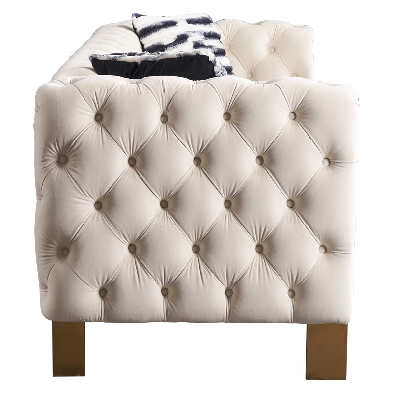 Chesterfield - Modern Tufted Sofa, 84.25''W Couch