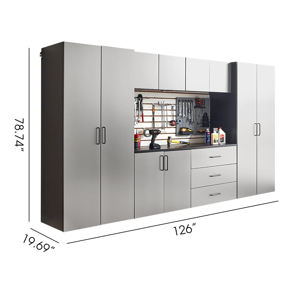 128 in. W x 79 in. H x 20 in. D Garage Cabinet Set A (7-Piece)