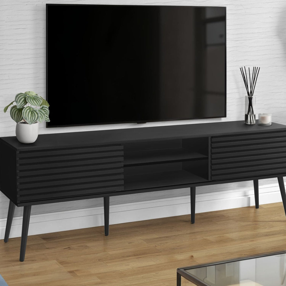 TV Stand, Media Entertainment Center, Storage Cabinet, Console, Storage Shelves