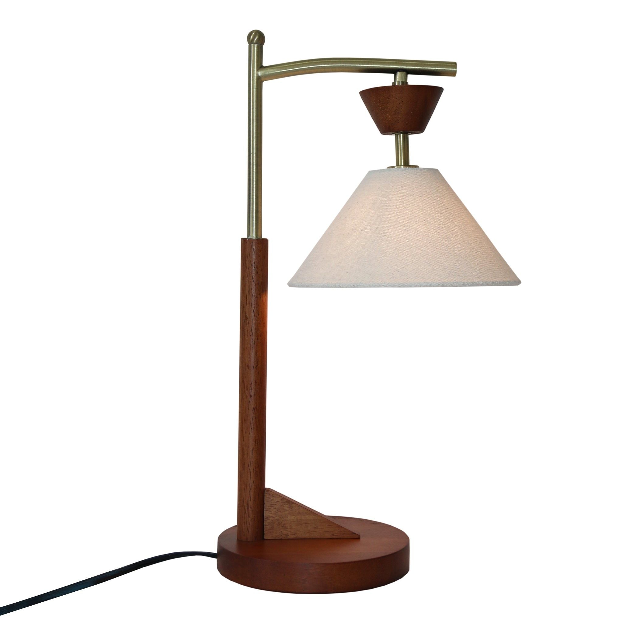 Nightstand Desk Lamp With Cone Shade