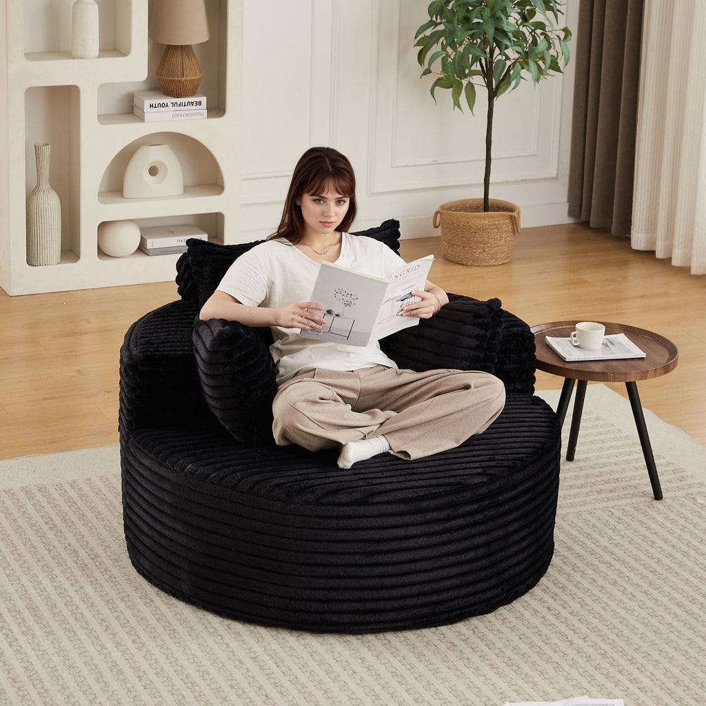 Modern Single Sofa With Backrest Pillow