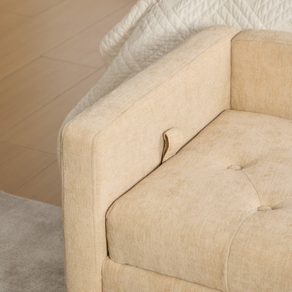 64.6"W Upholstered Chenille Flip-top Storage End of Bed Bench