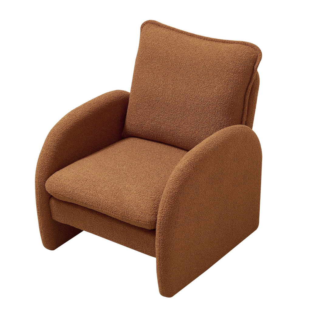 Modern Sherpa Upholstered Accent Chair