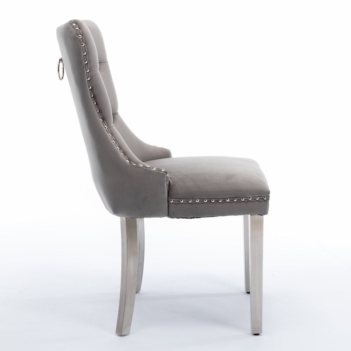 Modern Velvet Upholstered Dining Chairs - Set of 2