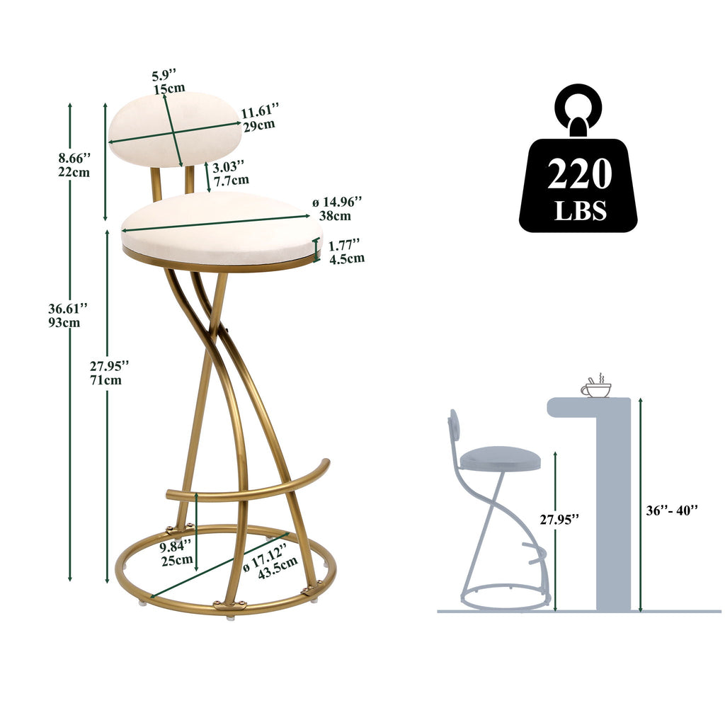 Bar Stools Upholstered Counter Height Barstools For Kitchen Island