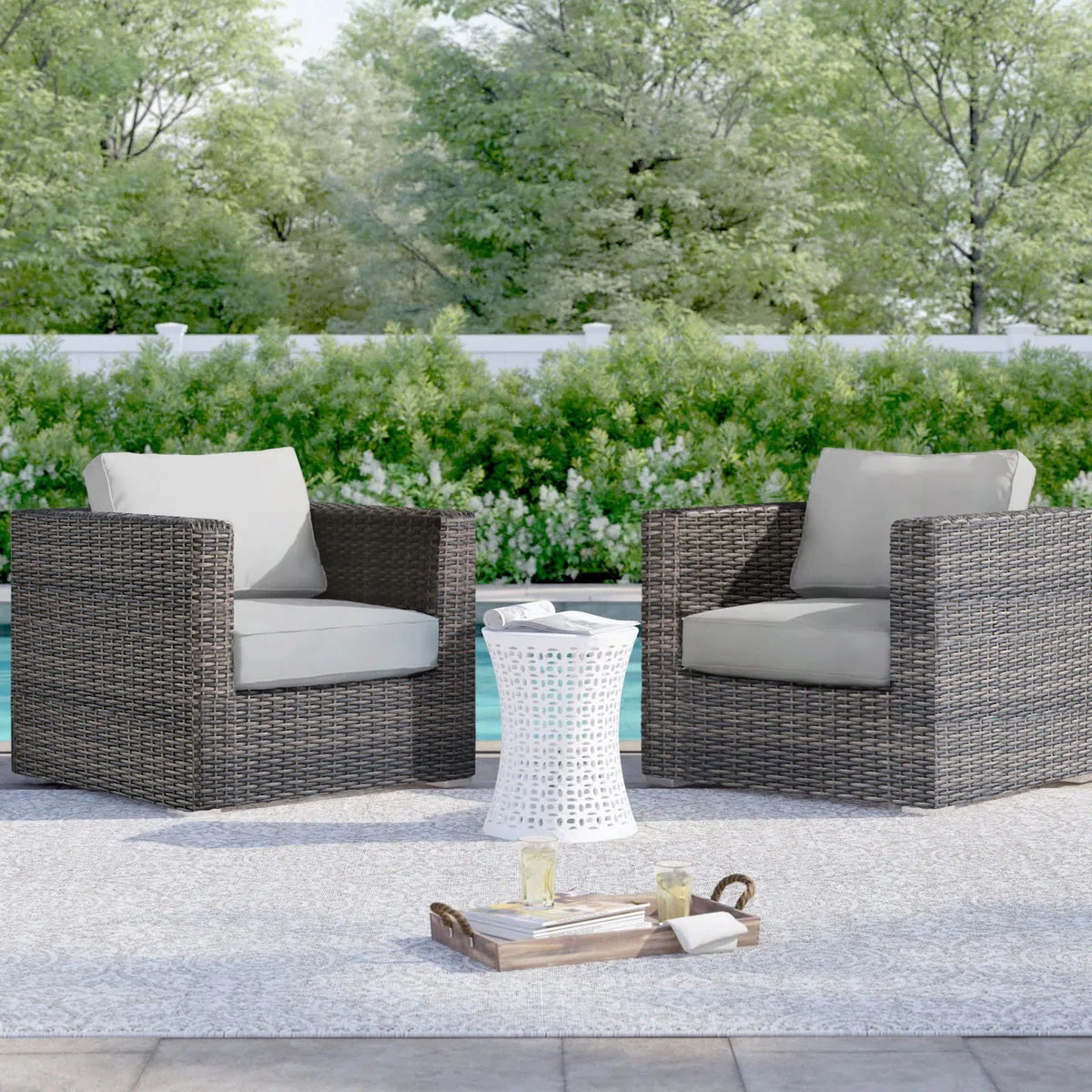 Outdoor Patio Chair With Cushions