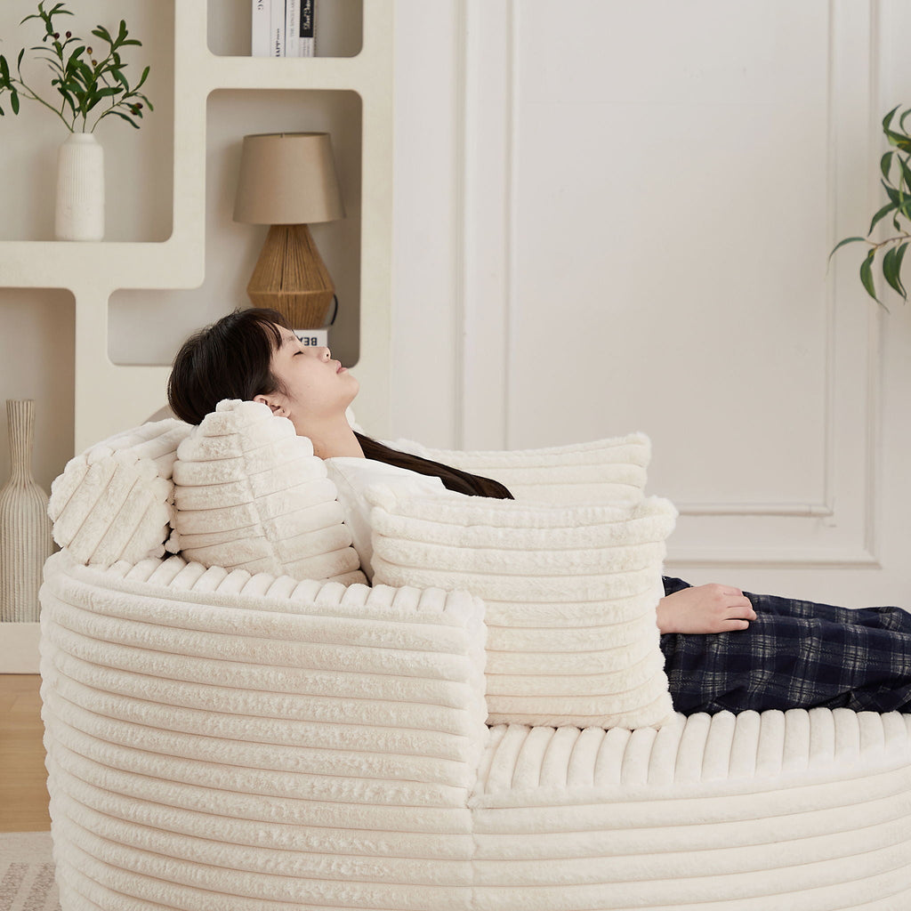 Modern Single Sofa With Backrest Pillow