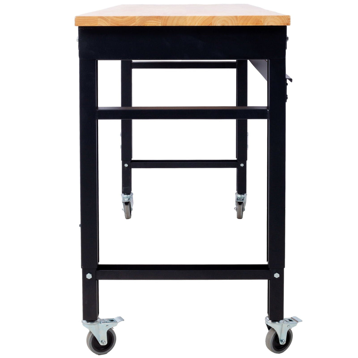 Wide Rolling Workbench For Garage, Adjustable Height