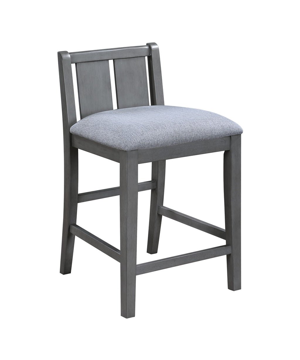 3 Piece Counter Height Dining Table With Shelves And 2 Chairs