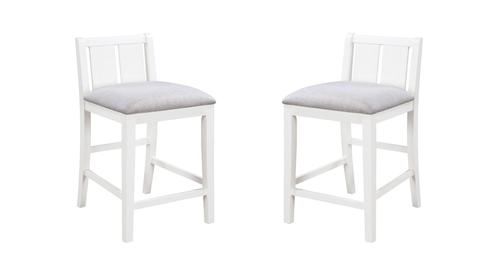 3 Piece Counter Height Dining Table With Shelves And 2 Chairs