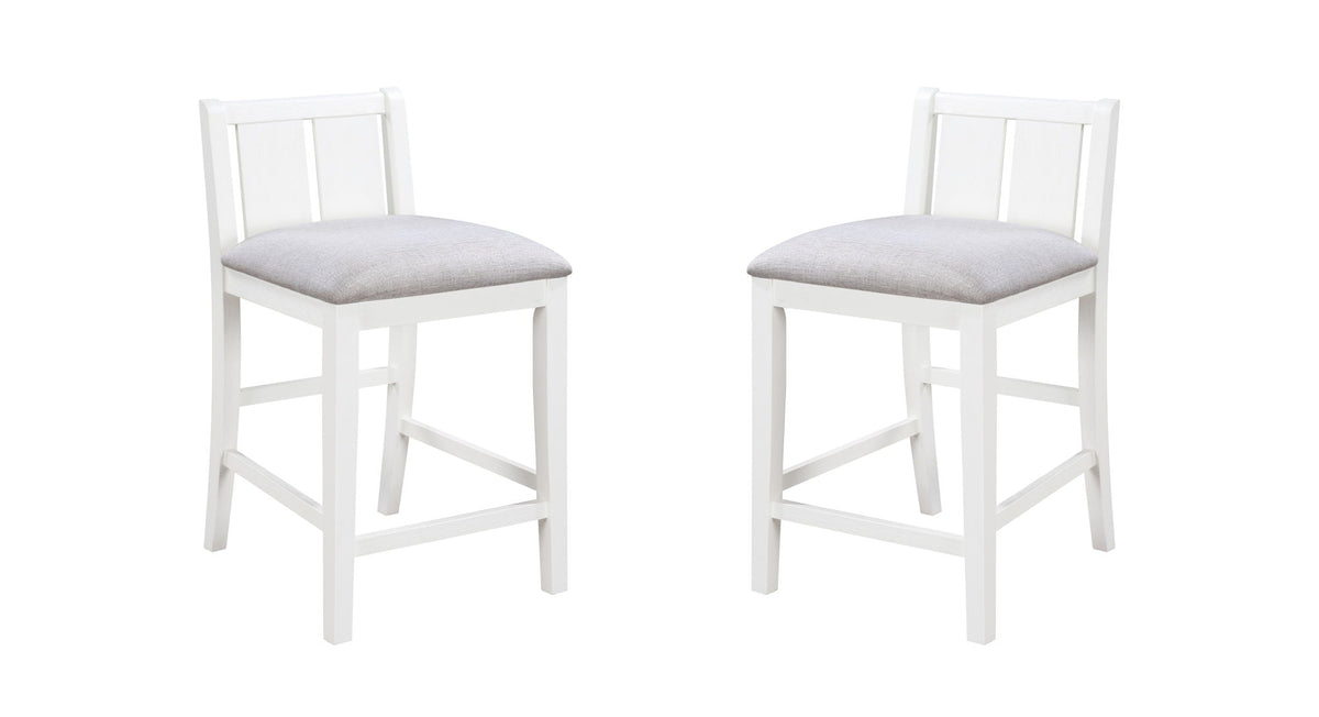 3 Piece Counter Height Dining Table With Shelves And 2 Chairs