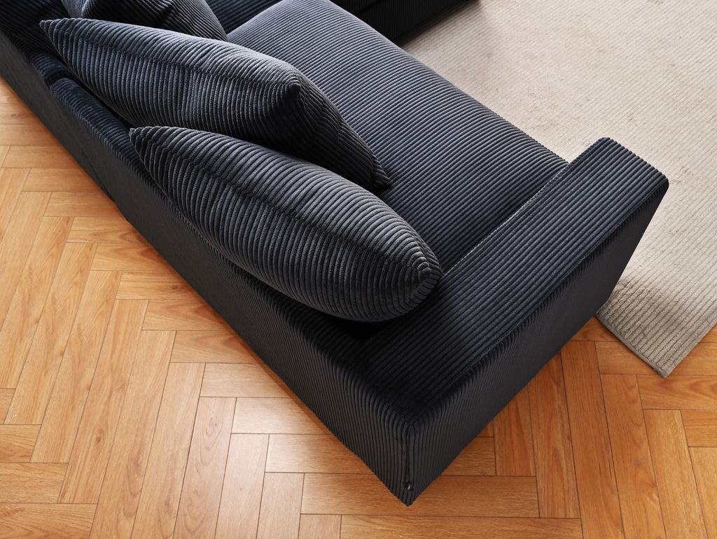 Oversized 2 Piece Sectional Couches, L Shaped Sofa With Chaise