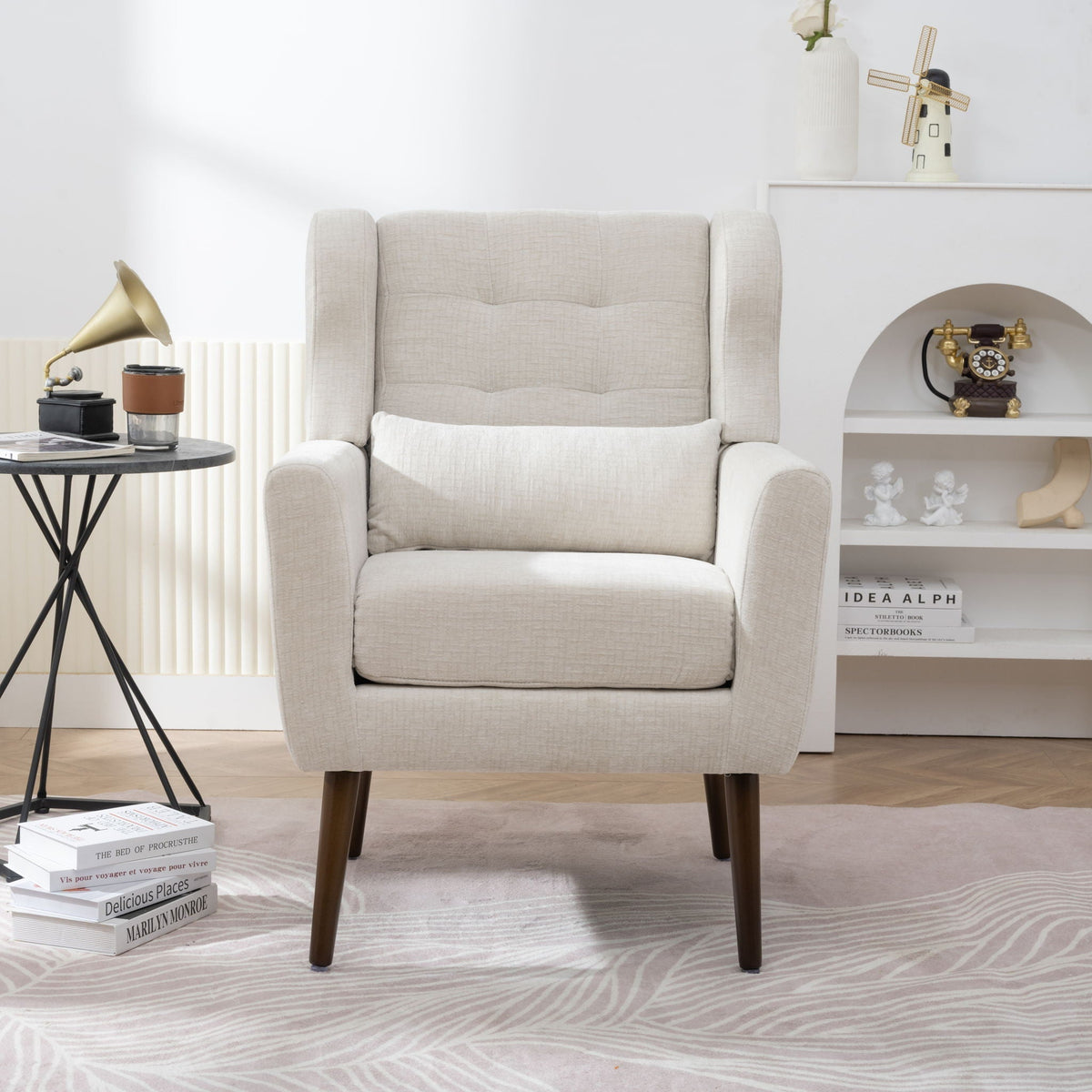 Modern Accent Chair Upholstered Foam Filled