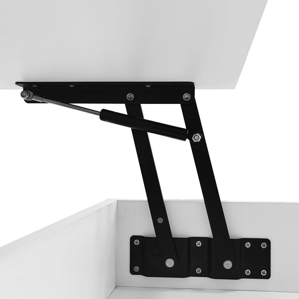 Lift Top Coffee Table With 2 Drawers, Hidden Space And LED Lights