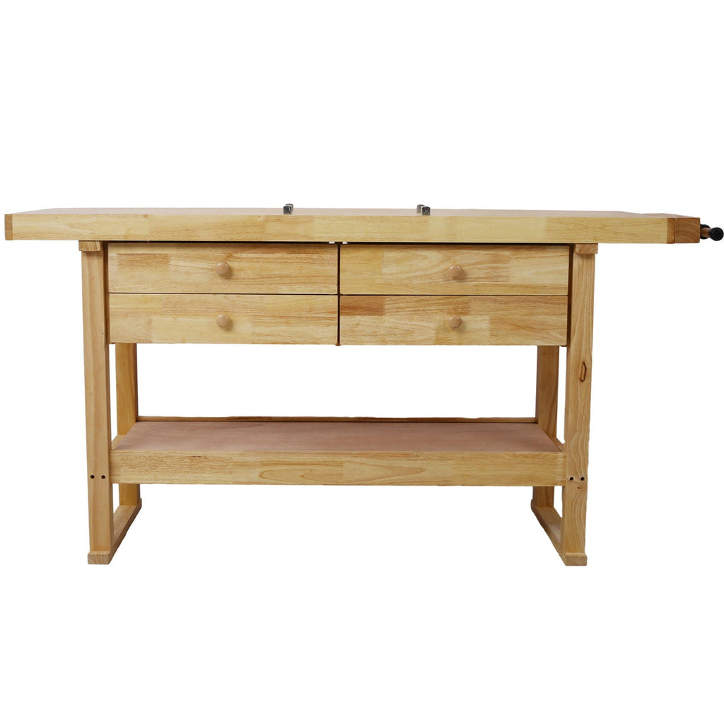 Workbench With 4 Drawers Wooden Workbench For Garage Workshop
