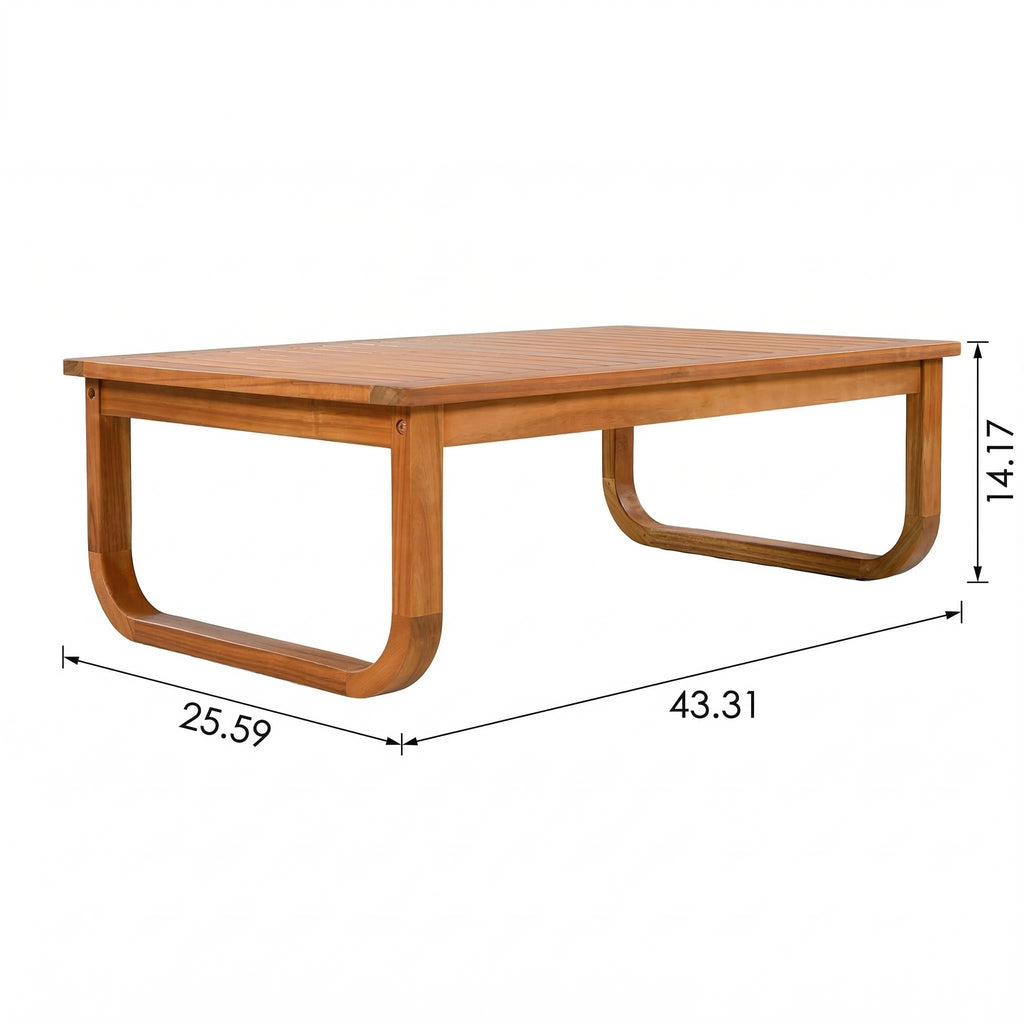 4-Piece Acacia Wood Outdoor Patio Furniture Set
