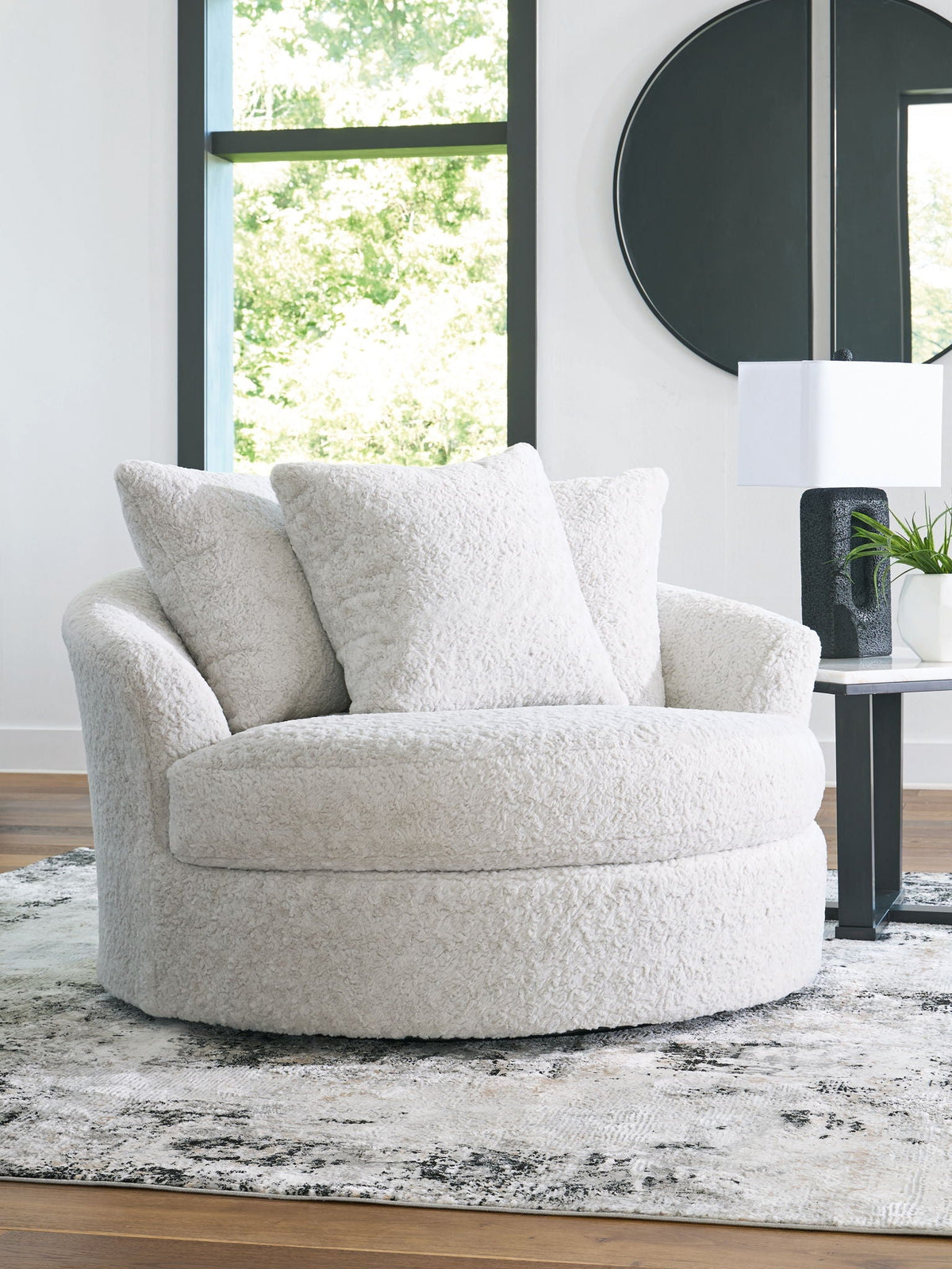 Cuddle Plush - Oversized Swivel Accent Chair