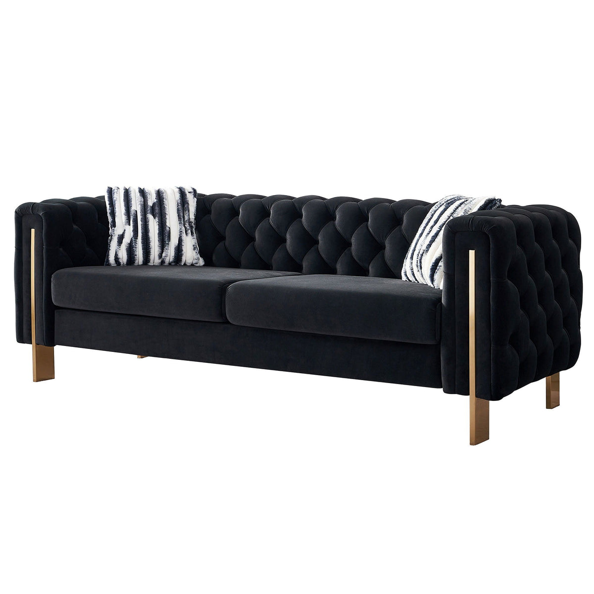 Chesterfield - Modern Tufted Sofa, 84.25''W Couch