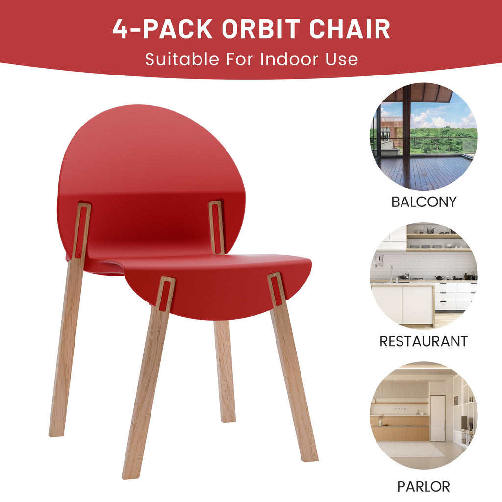 Summer 4-Pack Crimson Patio Furniture Set