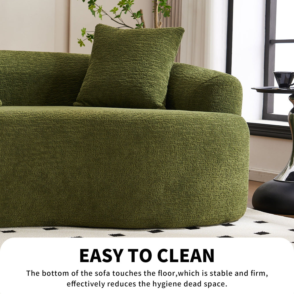 4 Seater Sofa With Fabric, Full Sponge, 4 Pillow, Sleeper Sectional