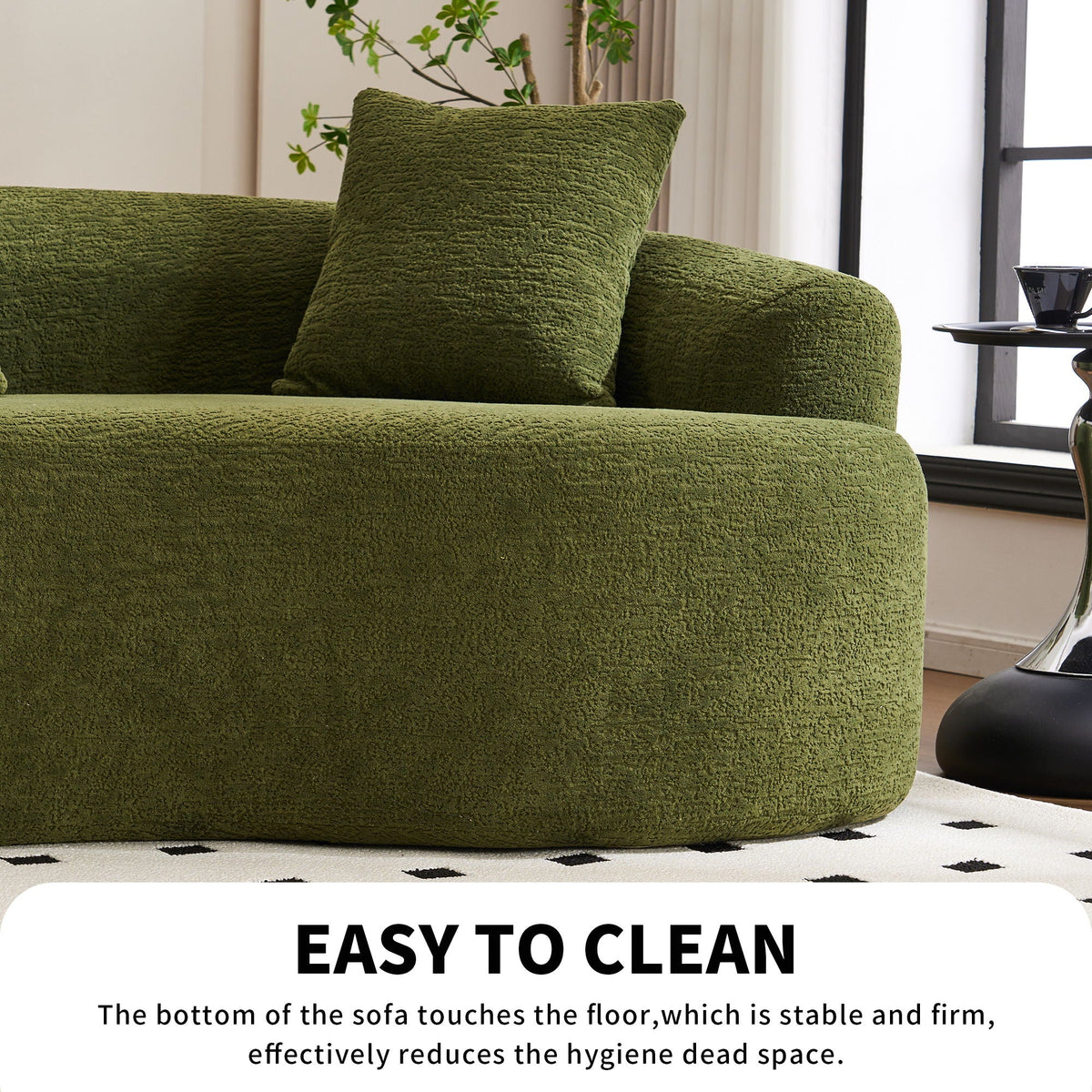 4 Seater Sofa With Fabric, Full Sponge, 4 Pillow, Sleeper Sectional