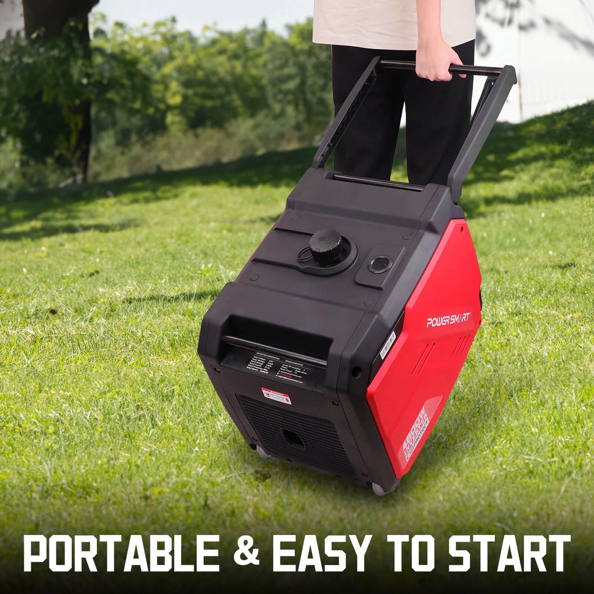 4800W Inverter Generator w/ Wheels Handle Kit & CO Alert HB5046C