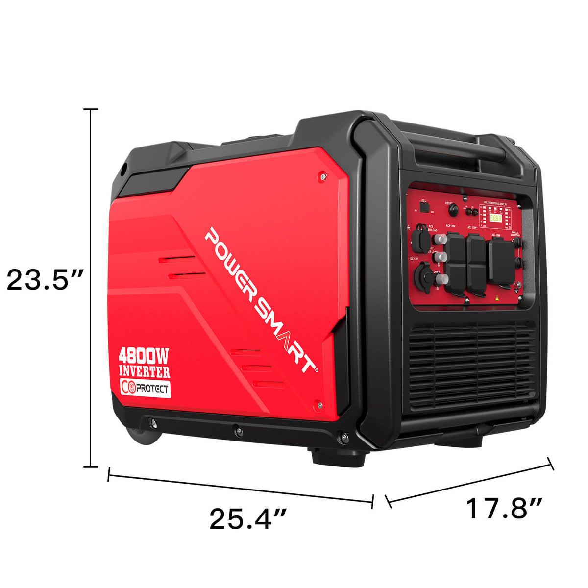 4800W Inverter Generator w/ Wheels Handle Kit & CO Alert HB5046C