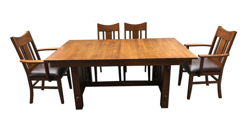 Oak Dining Table and Chairs Set