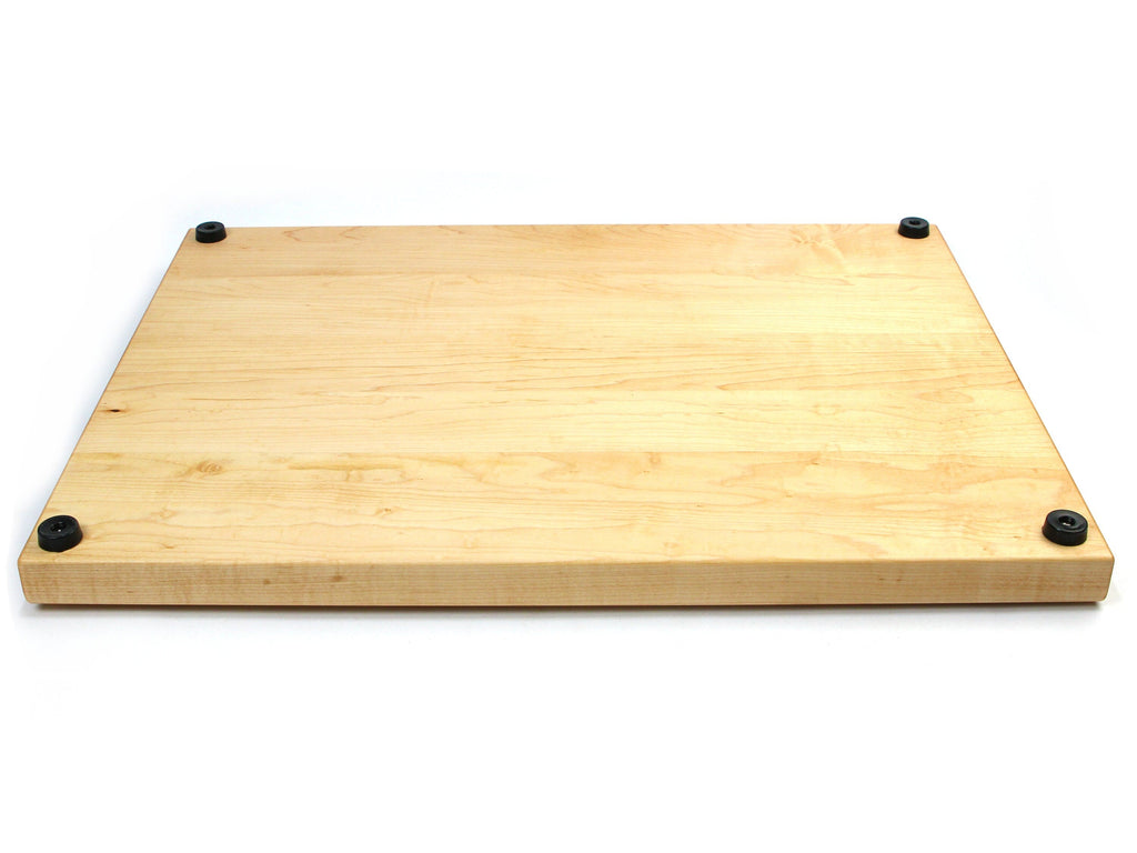 1.25” Thick Extra Large Butcher Block Cutting Board With Rubber Feet